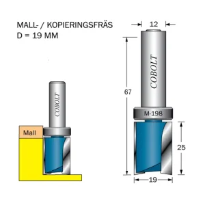 Cobolt Mallfräs D=19 L=25 S=12 Kampanj