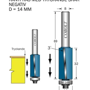 Billig Cobolt Kantfräs NEG D=14 L=32 TL=80 S=8