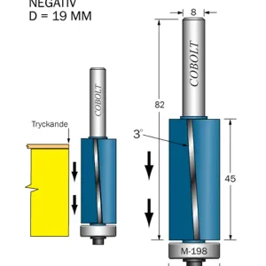 Begränsat antal Cobolt Kantfräs NEG D=19 L=45 TL=94 S=8