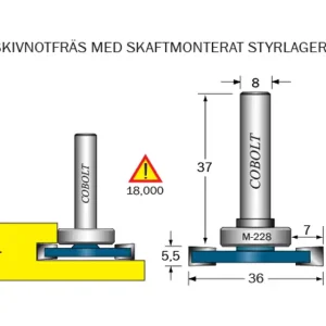 Cobolt Skivnotfräs L=5.5 F=7 D=36 S=8 Handla nu