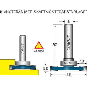 Cobolt Skivnotfräs L=5.5 F=10 D=36 S=8 Fynd