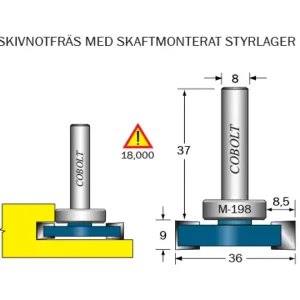 Fri frakt Cobolt Skivnotfräs L=9 F=8.5 D=36 S=8