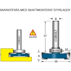 Kampanjpris Cobolt Skivnotfräs L=9 F=10 D=36 S=8