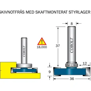 Cobolt Skivnotfräs L=9 F=12 D=36 S=8 Kundfavorit