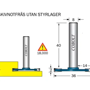 Trygg betalning Cobolt Skivnotfräs L=2 D=36 S=8