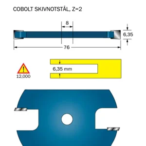 Endast denna vecka Cobolt Notskiva L=6.35 D=76 Z=2