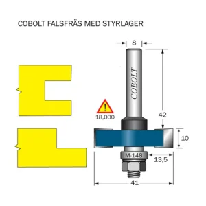 Fynd Cobolt Falsfräs L=10 F=13.5 D=41 S=8 SL=42