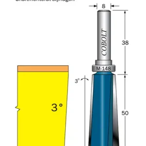 Populär Cobolt Gradfräs 3° med styrlager M-148 S=8 D=19,2