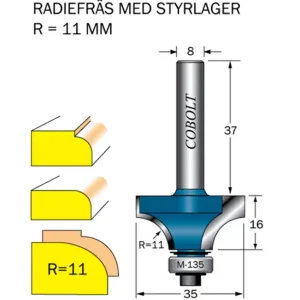 Cobolt Avrundningsfräs R=11 D=35 L=16 S=8 Begränsat erbjudande