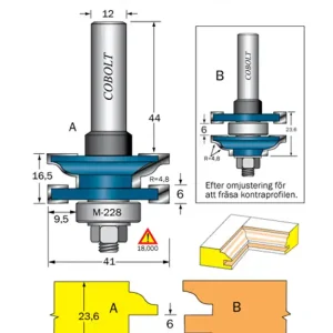Populär Cobolt Kontraprofilfräs R=4.8 D=41 Not=6 S=12