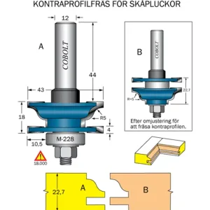 Fynd Cobolt Kontraprofilfräs R=5 D=43 Not=4 S=12