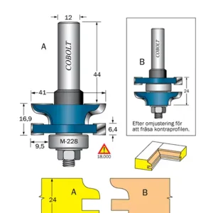 Fynd Cobolt Kontraprofilfräs R=4.8 D=41 Not=6.4 S=12