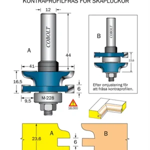 Cobolt Kontraprofilfräs R=4.8 D=41 Not=6 S=12 Nyhet