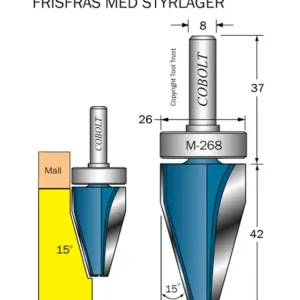 Endast idag Cobolt Frisfräs med lager 15° D=26 L=42 S=8