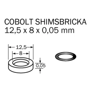 Cobolt Shims-bricka 12,5 x 8 x 0,05 mm Erbjudandepris