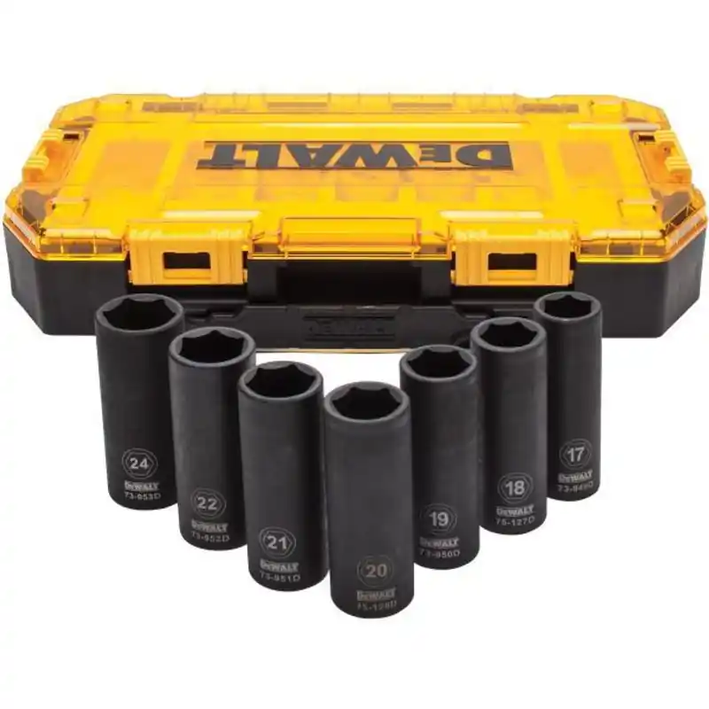 DeWalt DWMT74737-0 Krafthylsset 1/2" 7-delar Toughbox Snabb frakt