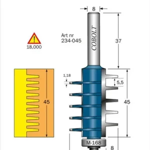 Kundfavorit Cobolt Fingerskarvfräs L=45 D=32 S=8