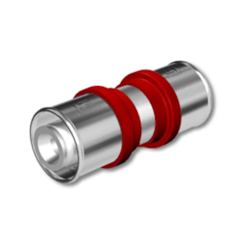 LK Presskoppling PV Rak 20mm Nickel/Röd Ring Snabb leverans