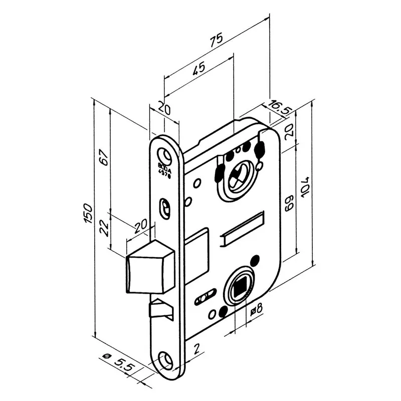 LÅSHUS 4570 ABLOY CH HÖGER Rabatt