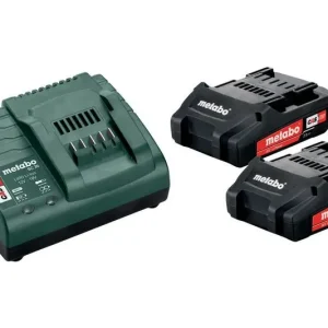 Metabo 18V 2,0 Ah Batterisats – 2 Batterier och Laddare Sänkt pris