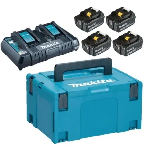 Makita 198091-4 Powerpack 18V 4xBL1860 & DC18RD Fri frakt