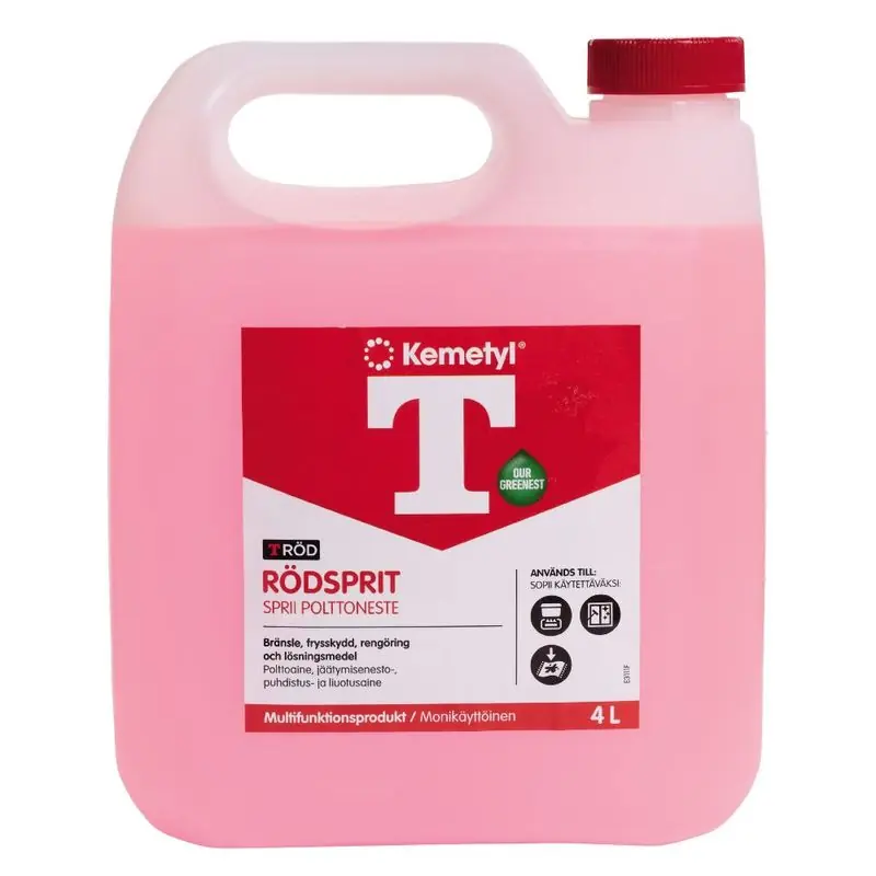 Erbjudande Kemetyl Bränslesprit T-Röd 4L Kluckfri