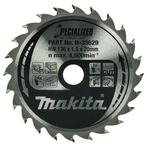 Makita B-33629 Sågklinga HM 136x20x1,5mm 24T Trä Rea