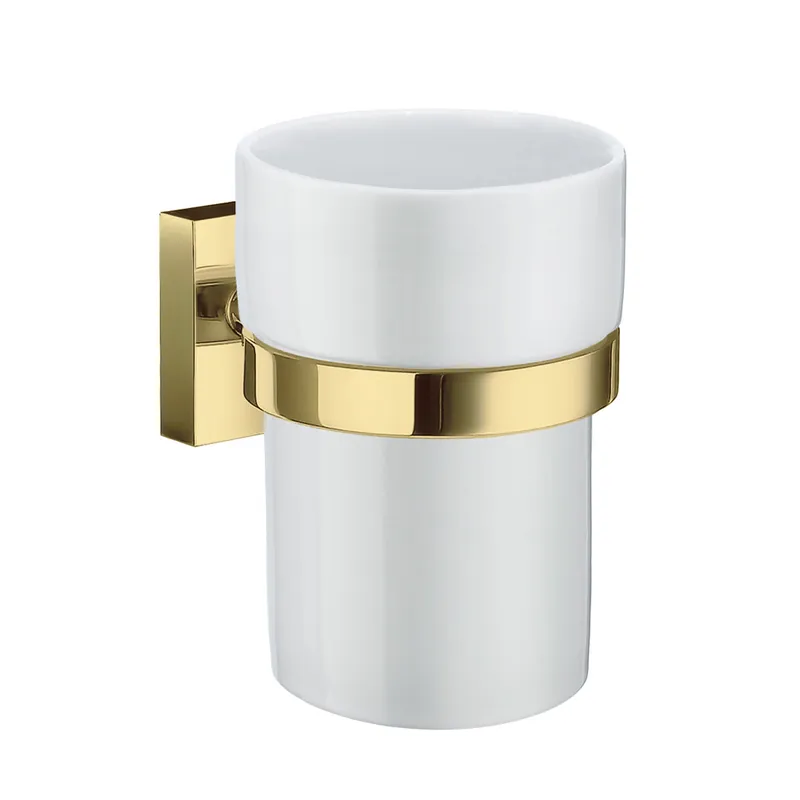 I lager Hållare Med Tandborstglas House Polerad Mässing Smedbo RV343P