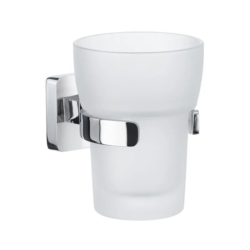 Köp nu Hållare Med Tandborstglas I Porslin Ice Polerad Krom Smedbo OK343P