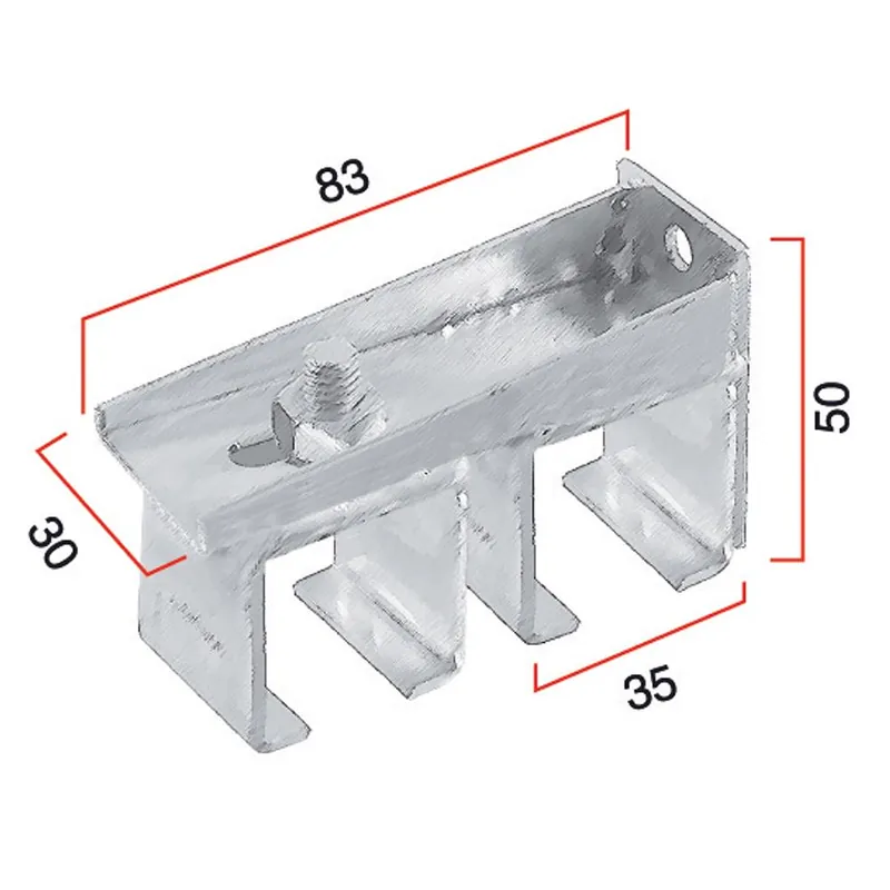 Väggkonsol Dubbel KVD-0752 För Skena K075 Helaform Säker betalning