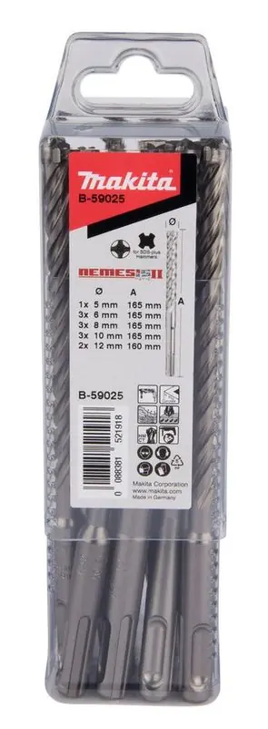 Makita B-59025 Borrset SDS-Plus 4-skärs 12-delar Bästa pris