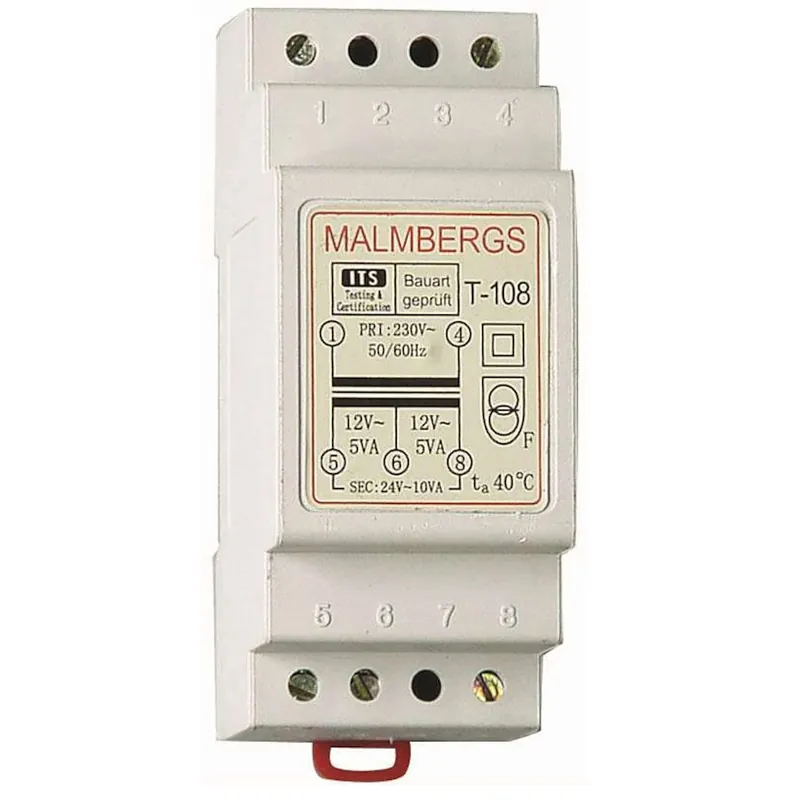 Skyddstransformator 230/12/24V, 10Va, Malmbergs 2011024 Säker betalning