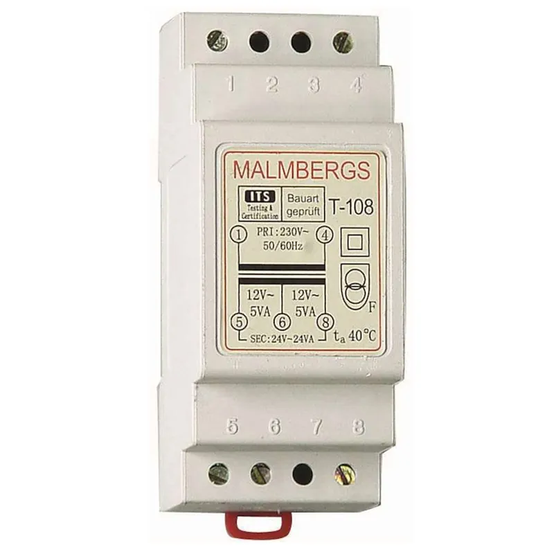 Endast idag Skyddstransformator 230/12/24V, 24Va, Malmbergs 2013024