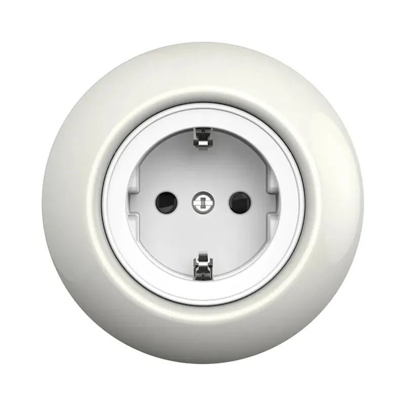 Enkeluttag Renova 2P+J 16A 250V Vit Schneider Electric Premium