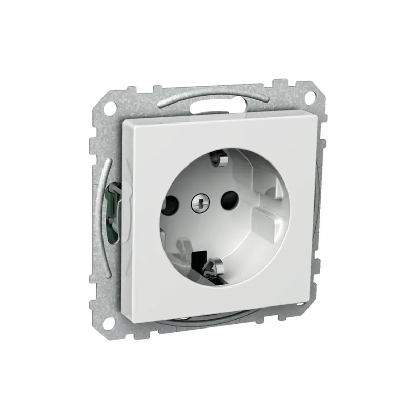 Vägguttag 1-Vägs Jordat Infälld Exxact Schneider Electric Fynd