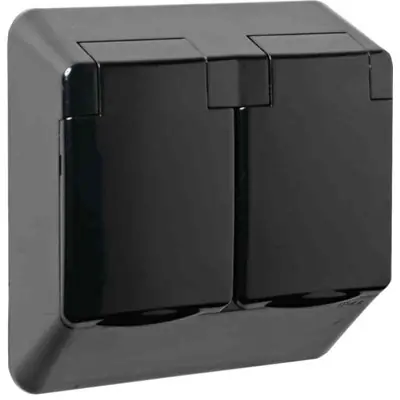 VÄGGUTTAG 2-V JORD SV INF IP44 Rea