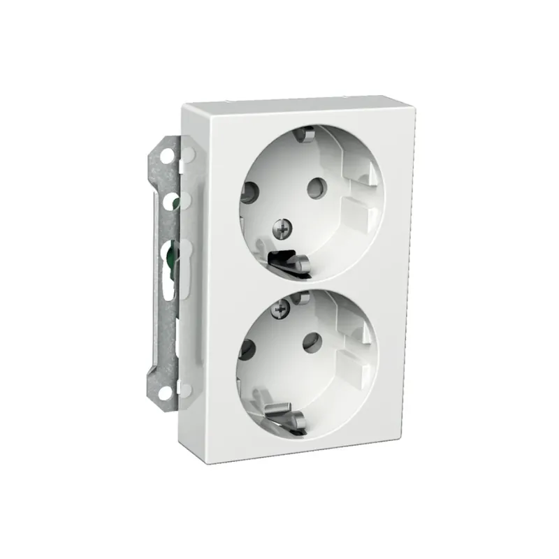 Vägguttag 2-Vägs Jordat Infälld Exxact Schneider Electric Köp online