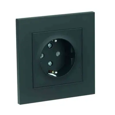 Handla nu VÄGGUTTAG ELKO PLUS 1-V JORD SVART