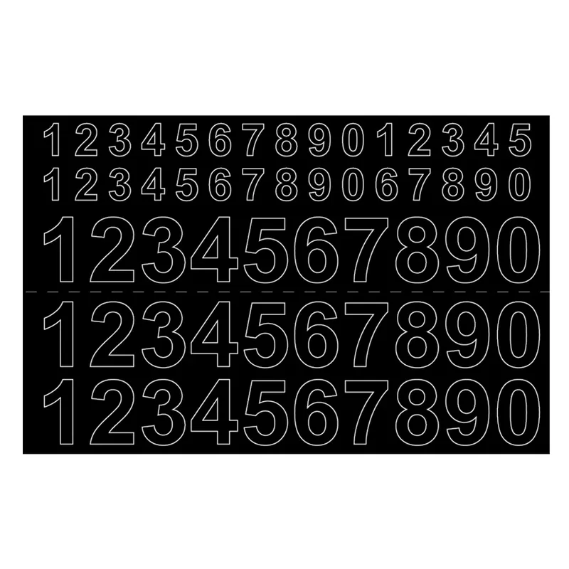 Trygg betalning Siffra Vinyl 0-9, 13-26mm, Svart, Habo 16928