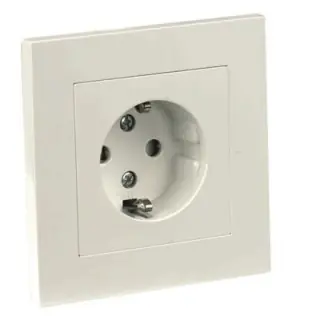 VÄGGUTTAG PLUS 1-V JORD VIT Begränsat erbjudande