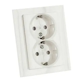 Utförsäljning VÄGGUTTAG PLUS 2-V JORD VIT