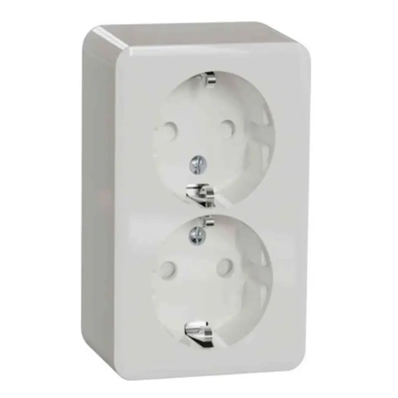 Kundfavorit Vägguttag, utanpåliggande, jordat, Exxact, Schneider Electric