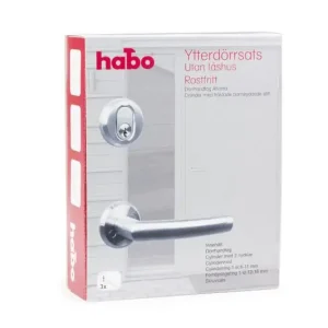 Endast denna vecka Habo Ytterdörrsats Utan Låsh. Rostf