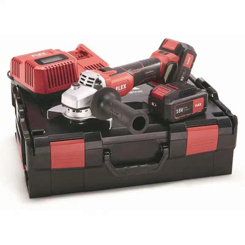 Flex Batterivinkelslip L125 18.0-EC Set Outlet