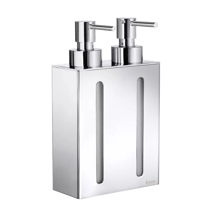 Tvåldispenser Med 2 Behållare Outline Polerad Krom Smedbo FK258 Snabb frakt