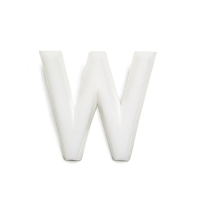 Rabatt Bokstav W 1002 Vit, 10st, Habo 23002