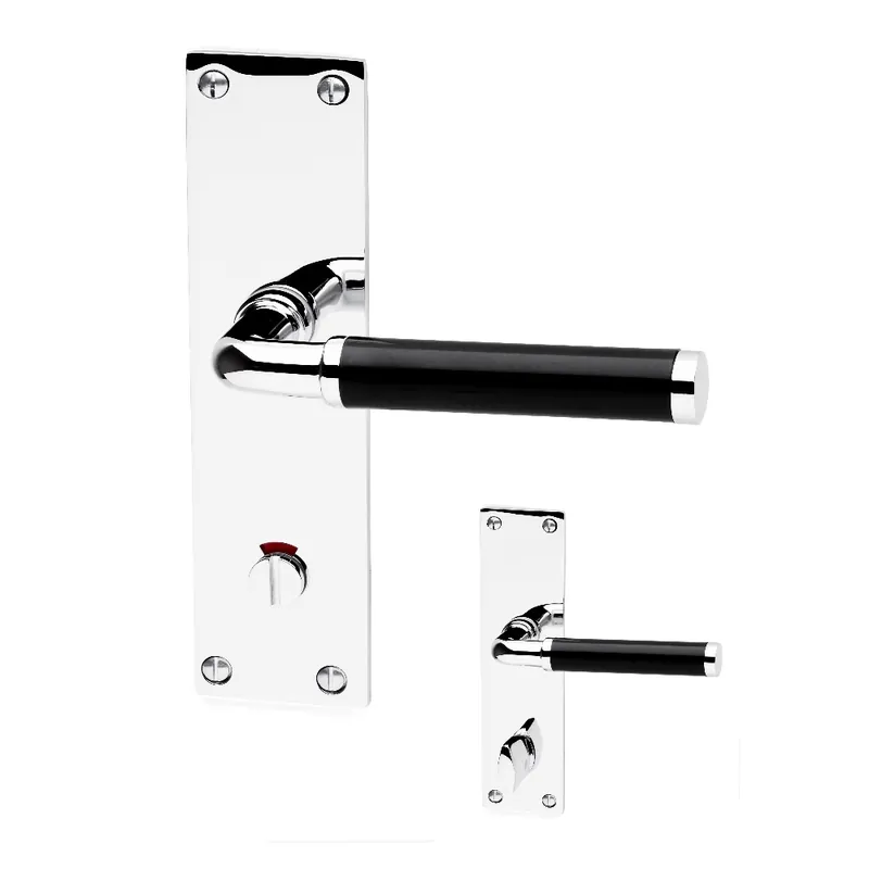 Dörrhandtag Wc-skylt Inkl. långskylt Krom/Svart, Habo 19152 Sista chansen