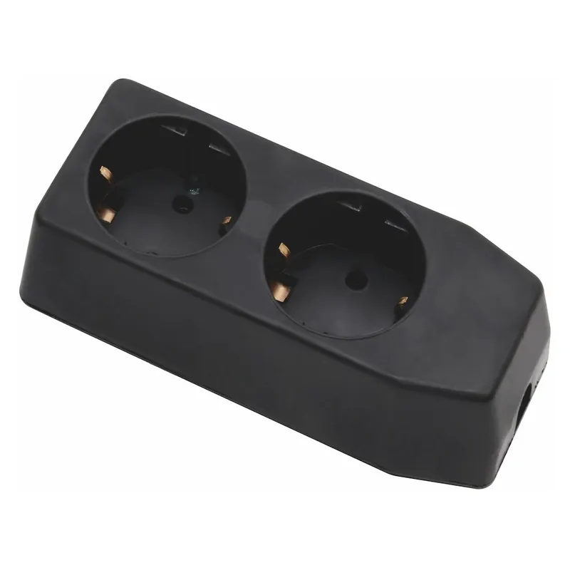 Begränsat erbjudande Grenuttag 2-Vägs, Svart, Raka Uttag, Malmbergs 1554412