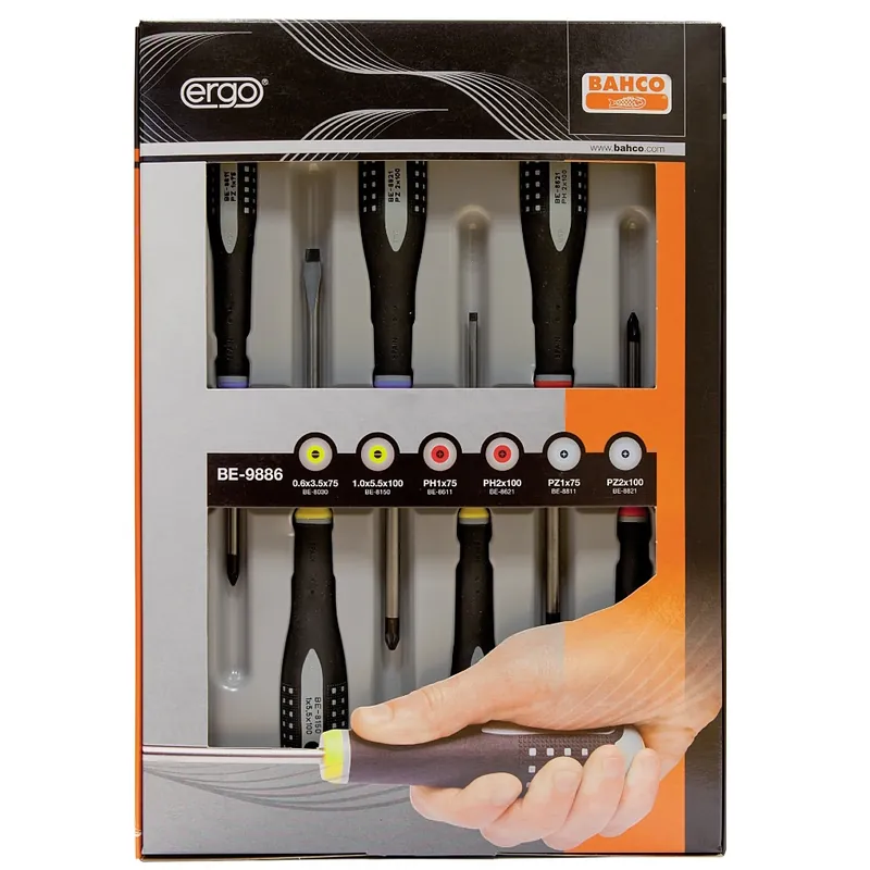 Skruvmejselsats Ergo BE-9886, Bahco Lägg i varukorgen