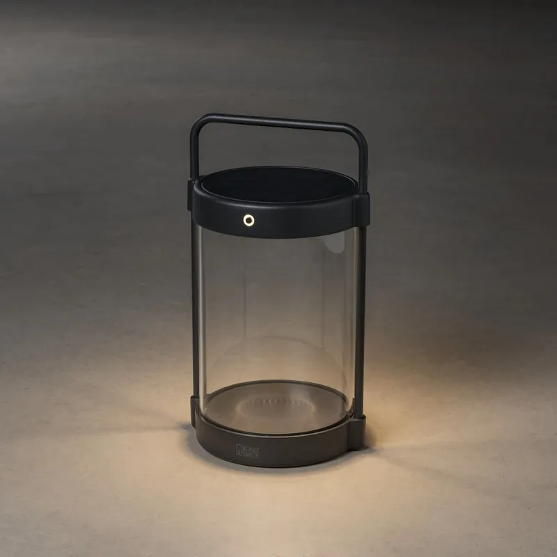 Rea Crotone Lanterna USB/Solcellslampa 3,7V IP54 Svart Konstsmide